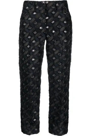 Fabiana Filippi Pantaloni crop con motivo jacquard