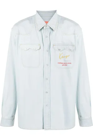 Kenzo Camicia denim Cowboy con ricamo