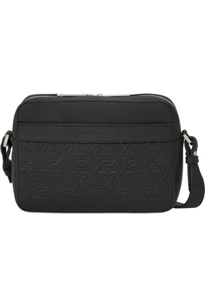 Salvatore Ferragamo Borsa a spalla in pelle con logo goffrato