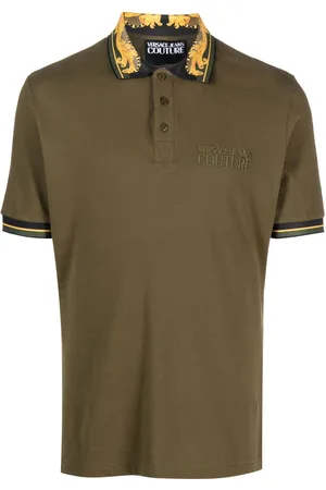 VERSACE Polo con stampa barocca