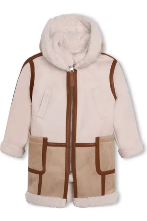 Chloé Cappotto bicolore con cappuccio