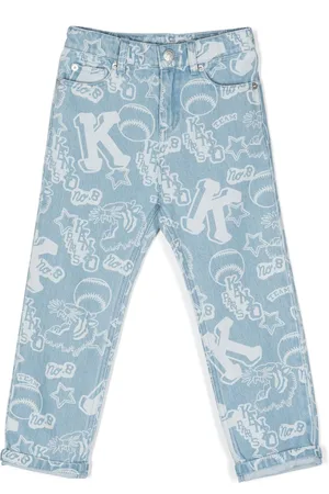 Kenzo Jeans dritti con stampa grafica