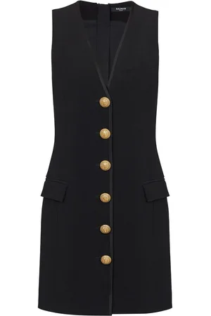 Balmain Abito corto con scollo a V