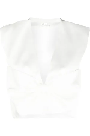 Sandro Top corto oversize con fiocco