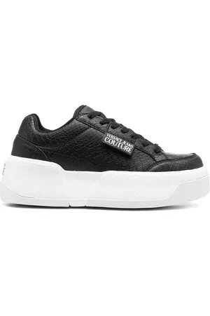 VERSACE Sneakers a punta tonda con applicazione