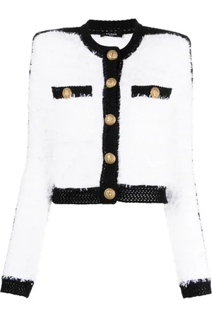 Balmain Giacca Spencer crop in tweed