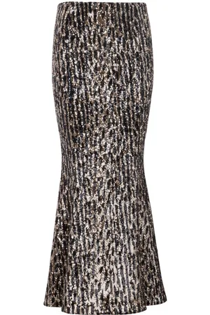 Balmain Gonna midi con paillettes
