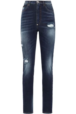 Philipp Plein Jeans skinny con effetto vissuto