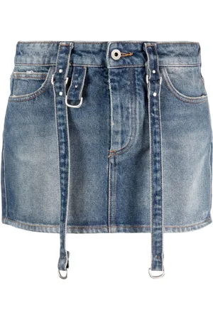 OFF-WHITE Minigonna denim con applicazione