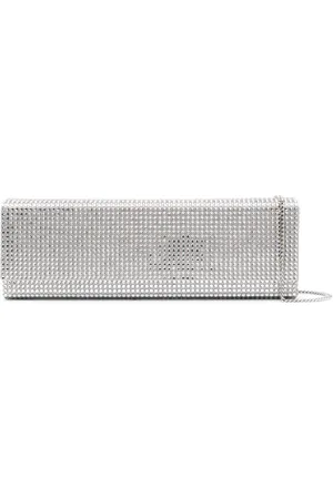 Amina Muaddi Clutch Amini Paloma con cristalli