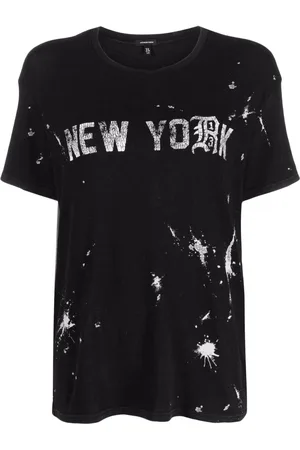 R13 T-shirt con stampa vernice
