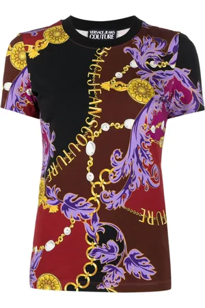 VERSACE T-shirt Barocco con stampa