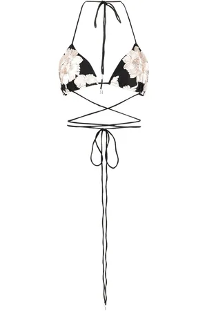 ROTATE Top bikini con scollo all
