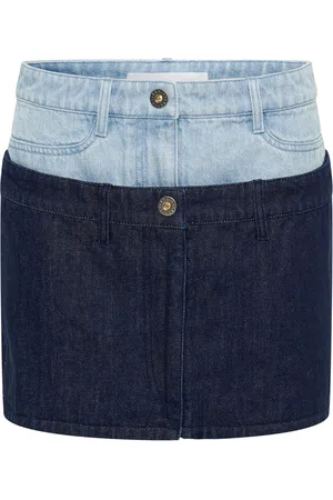 DION LEE Minigonna denim a doppio strato