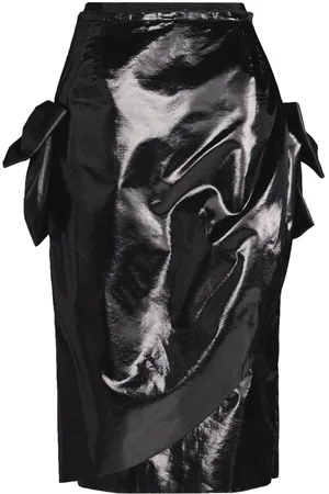 Maison Margiela Gonna midi asimmetrica con fiocco