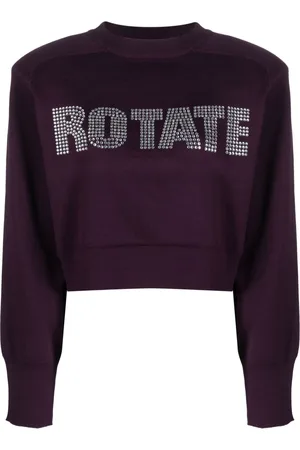 ROTATE Felpa con strass e applicazione logo