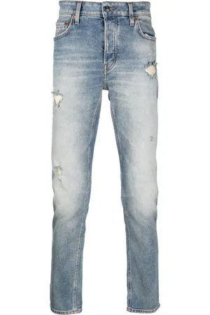 haikure Jeans dritti con effetto schiarito