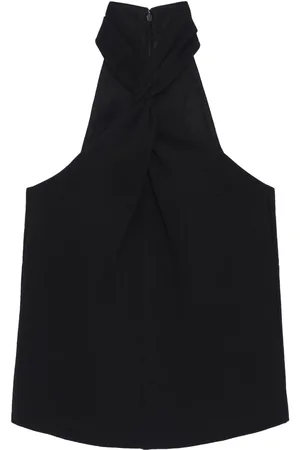 ANINE BING Top smanicato Becca con scollo all