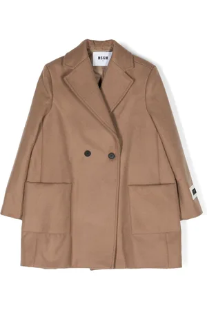 Msgm Cappotto doppiopetto con applicazione