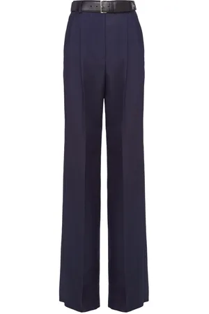 Prada Pantaloni a vita alta con pieghe