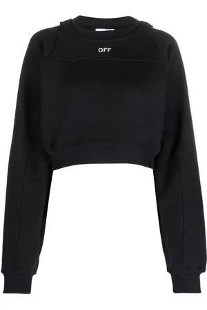 OFF-WHITE Felpa crop con stampa