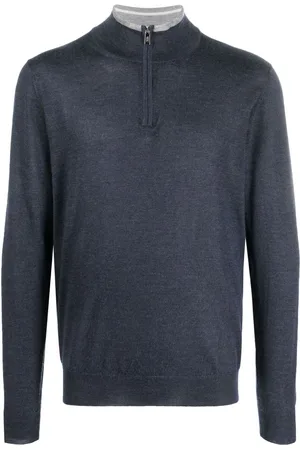 FEDELI Maglione Favonio con mezza zip