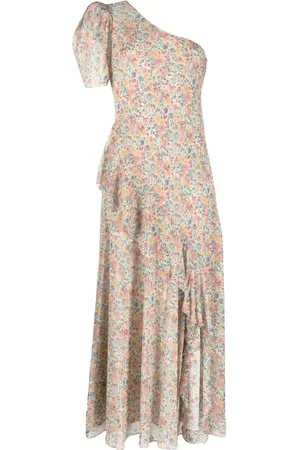 Ralph Lauren Abito lungo monospalla con stampa a fiori