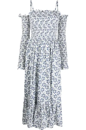 Ralph Lauren Abito midi con spalle scoperte
