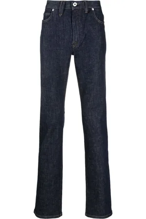 BRIONI Jeans dritti con applicazione logo