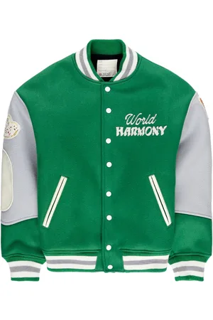 SAINT MXXXXXX Bomber Pigeon Varsity con stampa grafica