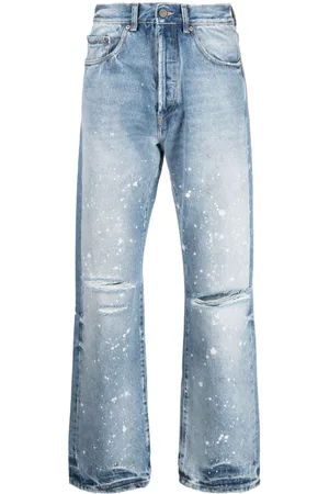 Palm Angels Jeans dritti effetto vernice