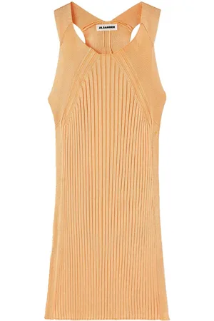 Jil Sander Blusa smanicata a coste