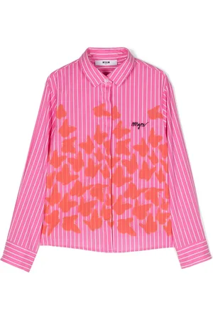 Msgm Camicia Butterfly a maniche lunghe