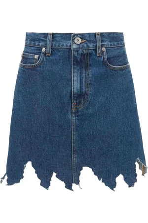 J.W.Anderson Gonna denim con orlo sfrangiato