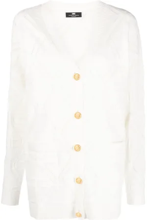 Elisabetta Franchi Cardigan con logo goffrato
