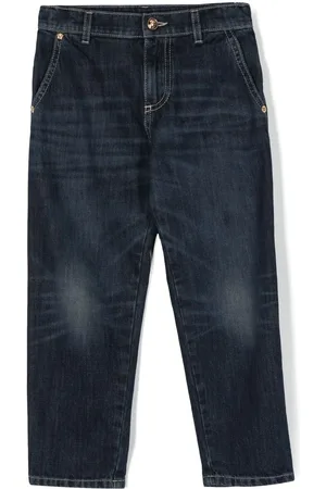 VERSACE Jeans dritti con ricamo