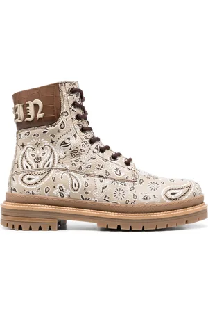 Philipp Plein Stivaletti con stampa paisley