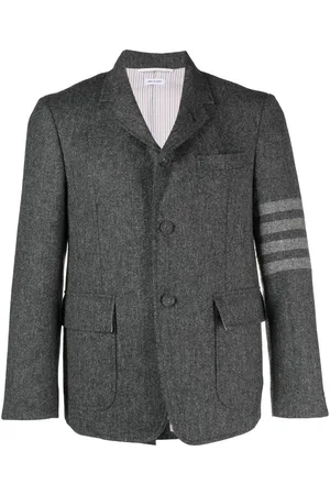 Thom Browne Blazer monopetto con dettaglio a righe