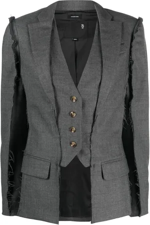 R13 Blazer con effetto vissuto
