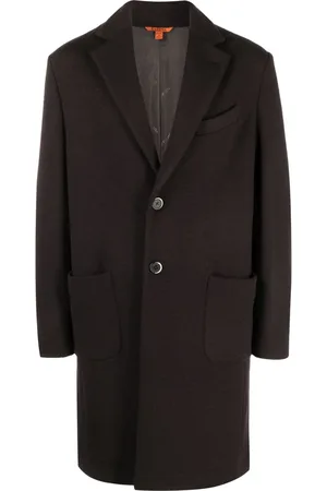 BARENA Cappotto monopetto con revers a lancia