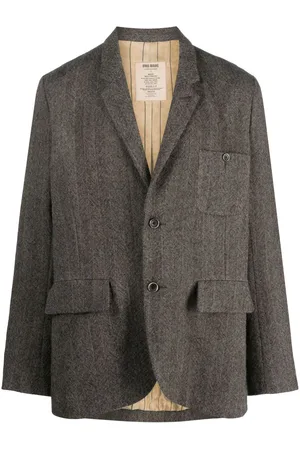 UMA WANG Blazer monopetto a spina di pesce