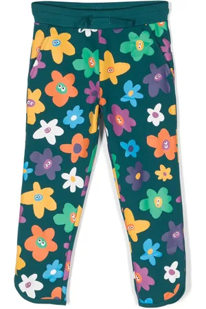 Stella McCartney Pantaloni sportivi con stampa Smiley Flower
