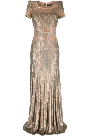 Jenny Packham Abito da sera con paillettes Greta