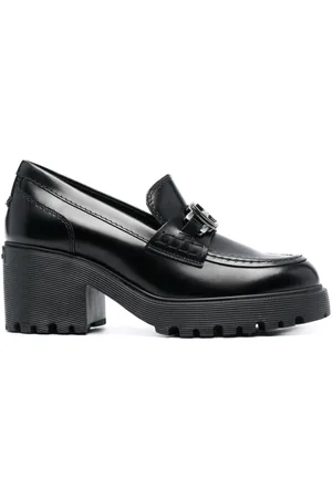 Hogan Mocassini con placca logo in pelle
