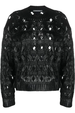 Alberta Ferretti Maglione girocollo traforato