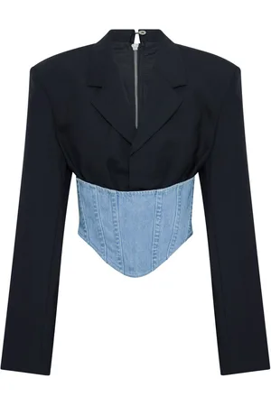 DION LEE Blazer crop stile corsetto