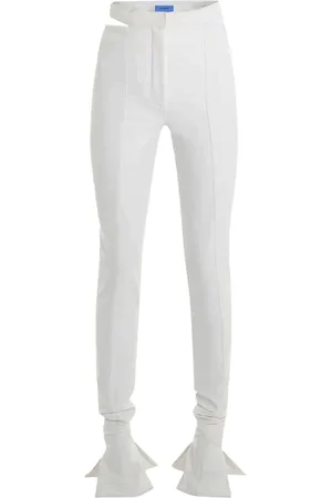 MUGLER Pantaloni Bonded svasati con cut-out