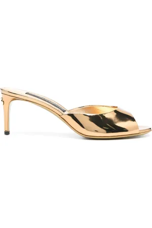 Dolce & Gabbana Sandali in pelle metallizzata 70mm