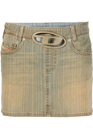 Diesel Gonna denim con fibbia ovale a D