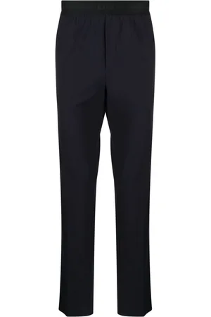 Msgm Pantaloni dritti con banda logo